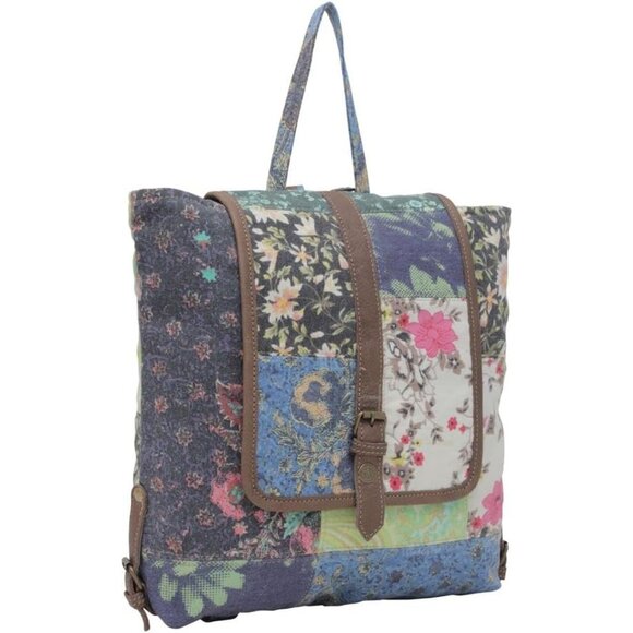 Western Leather Canvas Backpack for Women - Handmade Durable Stylish Gift